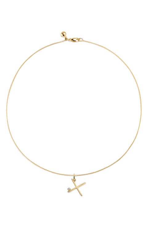 Diamond Initial Pendant Necklace