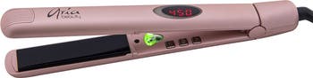 ARIA BEAUTY 1” Rose Gold Infrared Ceramic Hair Straightener | Nordstromrack