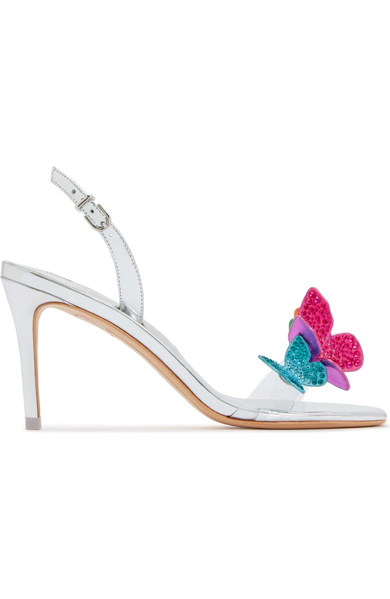 SOPHIA WEBSTER Vanessa Crystal Butterfly Slingback Stiletto Sandal, Alternate, color,