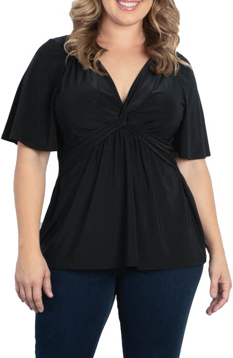 Abby Twist Front Top (Plus Size)