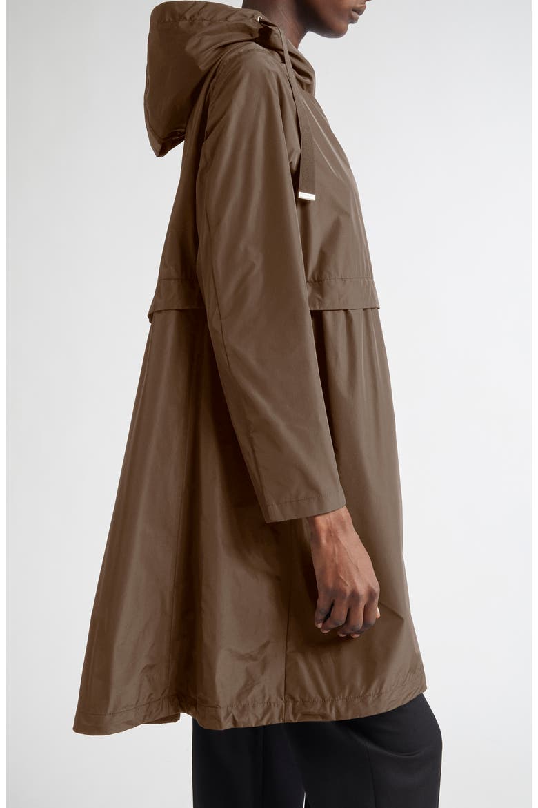 Techno Taffeta A-Line Parka, Alternate, color, 2240 LEATHER