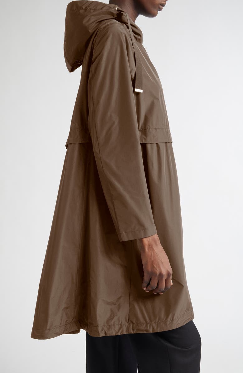 Herno Techno Taffeta A-Line Parka, Alternate, color, 2240 Leather
