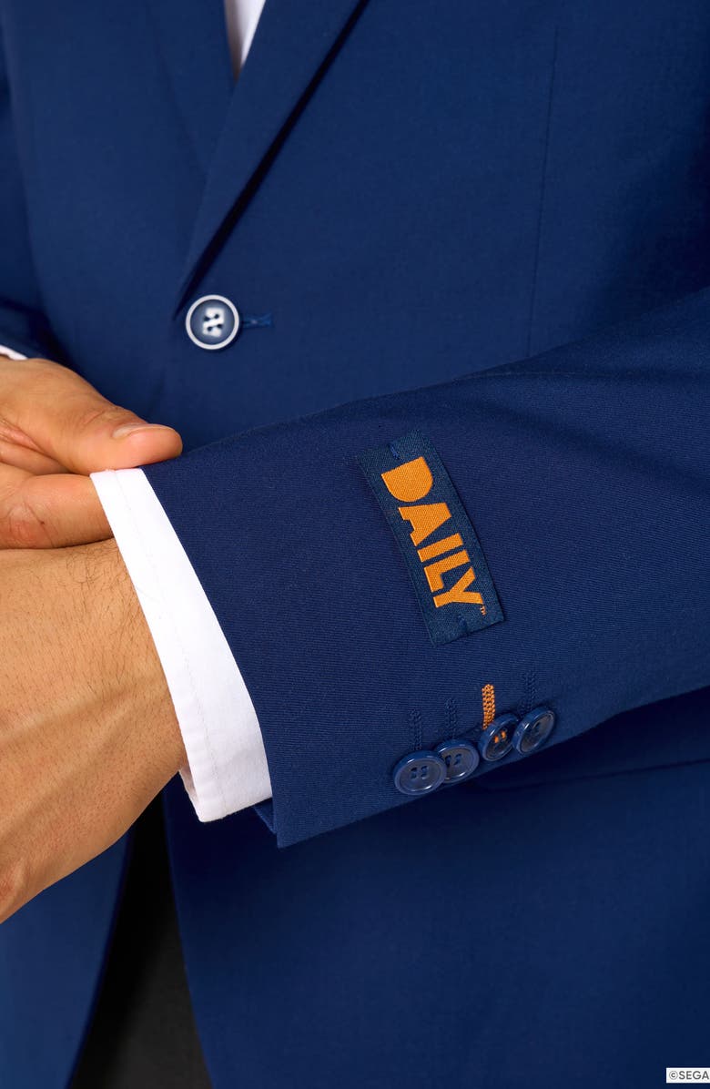 OppoSuits x Sonic the Hedgehog Daily Slim Fit Blue Sport Coat, Alternate, color, Blue