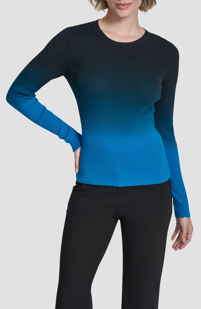 DKNY Dip Dye Sweater, Main, color, Ocean Blue