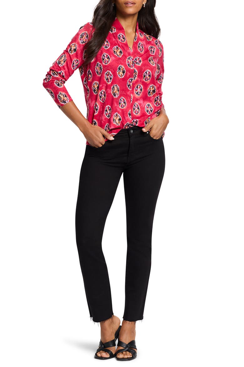 Starburst Long Sleeve Top, Alternate, color, RED MULTI