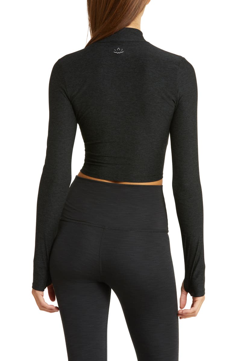 Beyond Yoga Moving On Featherweight Mock Neck Crop Top, Alternate, color, 