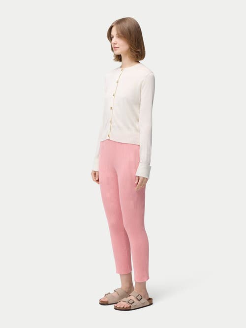 Gobi Mongolian Cashmere Cashmere Silk Buttoned Cardigan In Whisper White