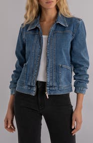 KUT from the Kloth Genevieve Zip Denim Jacket