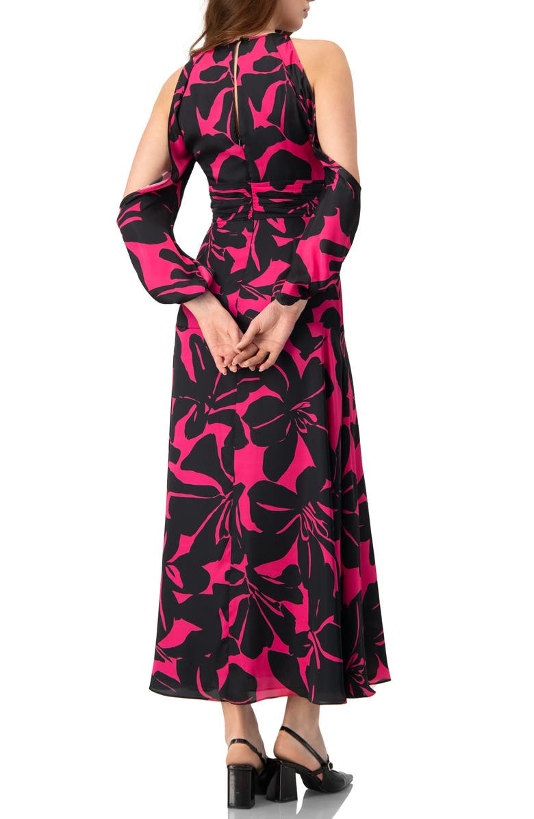 IVONNE Off-Shoulder Long Sleeve Maxi Dress, Alternate, color, Fuchsia