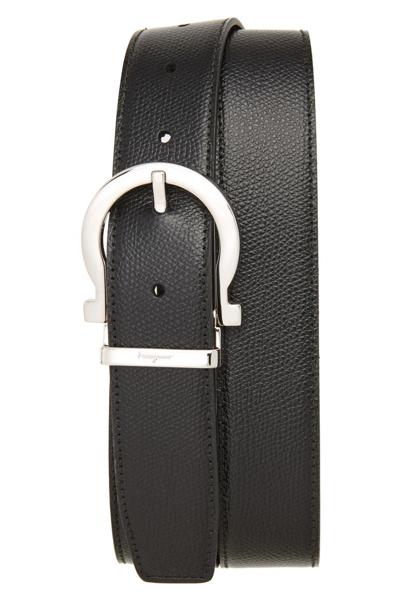 Reversible Leather Belt, Main, color, BLACK/ HICKORY