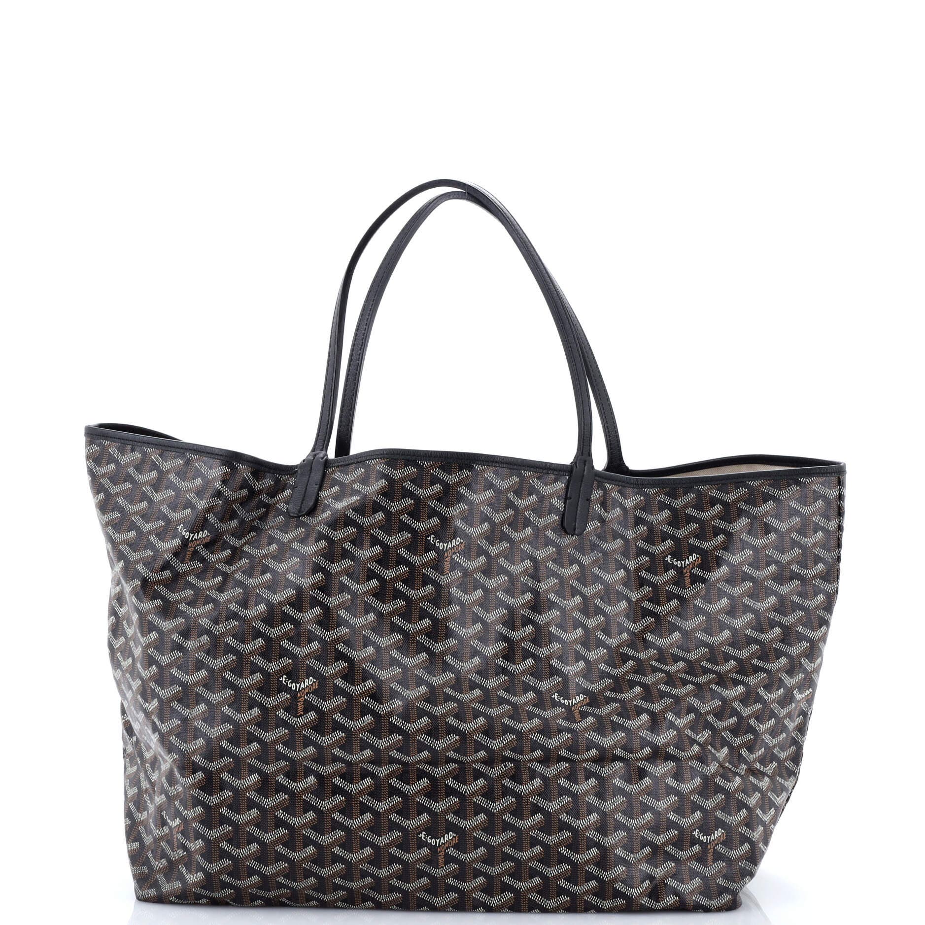 Pre-Owned Goyard Saint Louis Tote Coated Canvas GM, Main, color, Black