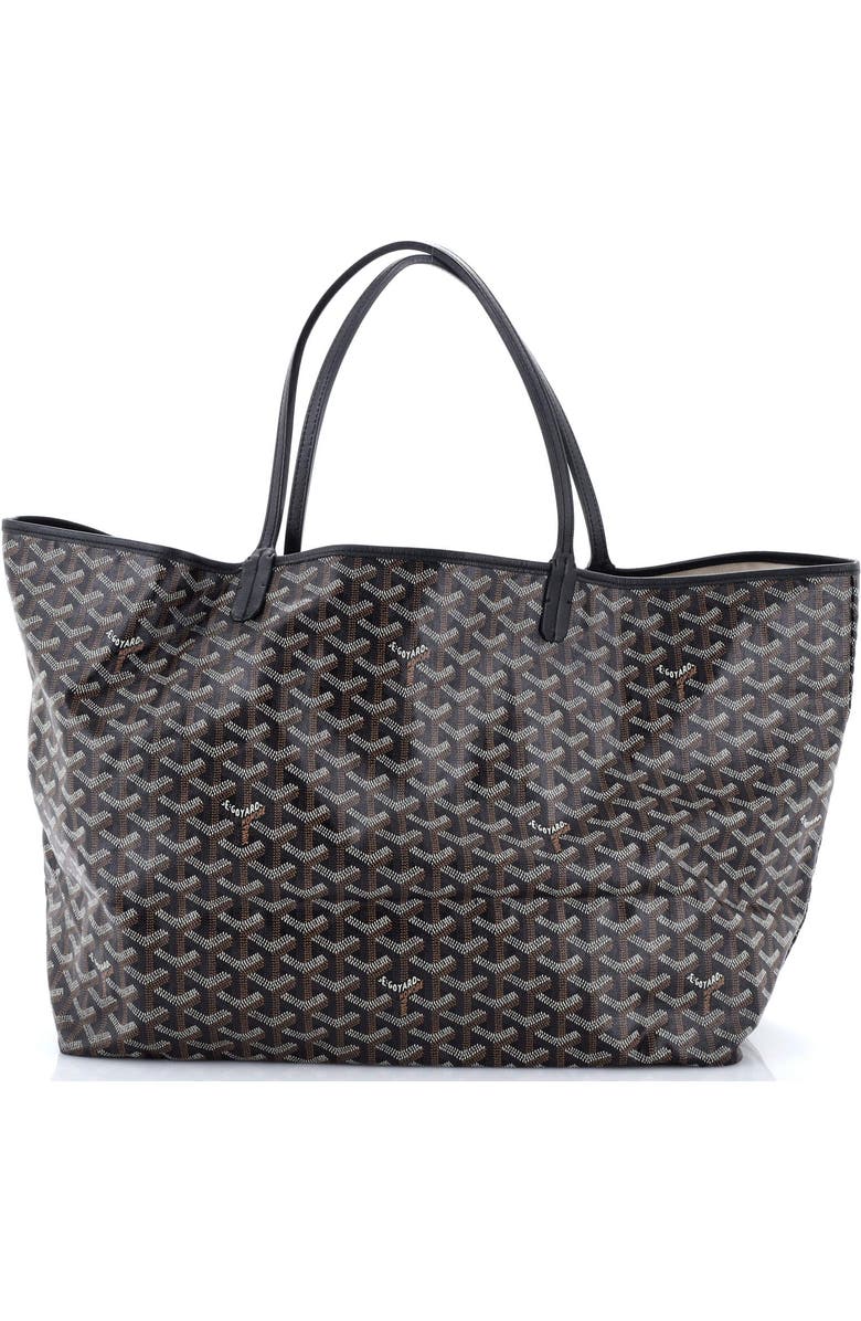Pre-Owned Goyard Saint Louis Tote Coated Canvas GM, Main, color, Black