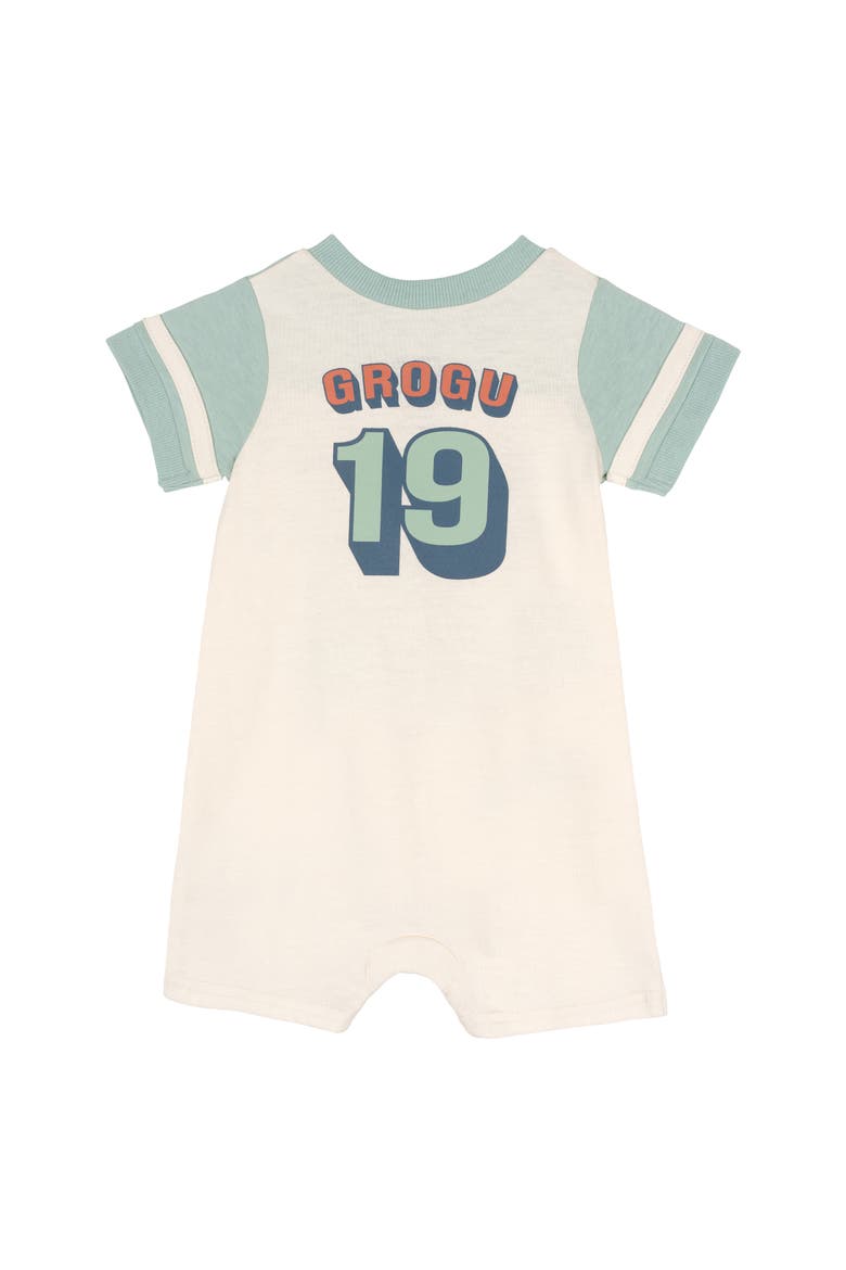 The Mandalorian Grogu Athletic One Piece Romper, Alternate, color, Sage Cream Grogu
