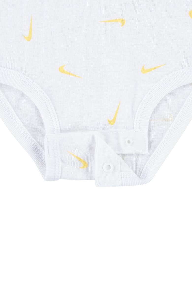 Nike Essentials 2-Pack Bodysuits & Joggers Set, Alternate, color, Dark Grey Heather/ Soft Yellow