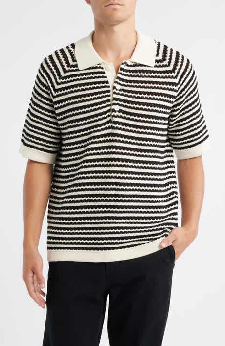 NN07 Brett 6686 Stripe Organic Cotton Polo Sweater