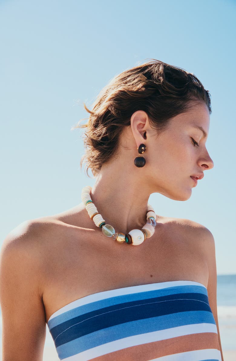 Lizzie Fortunato Nopales Acacia Drop Earrings, Alternate, color, Brown