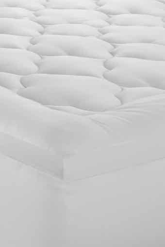 ELLA JAYNE HOME 2" Loft 100% Cotton Plush Gel Fiber Filled Cal King Mattress Topper - 72"x84"