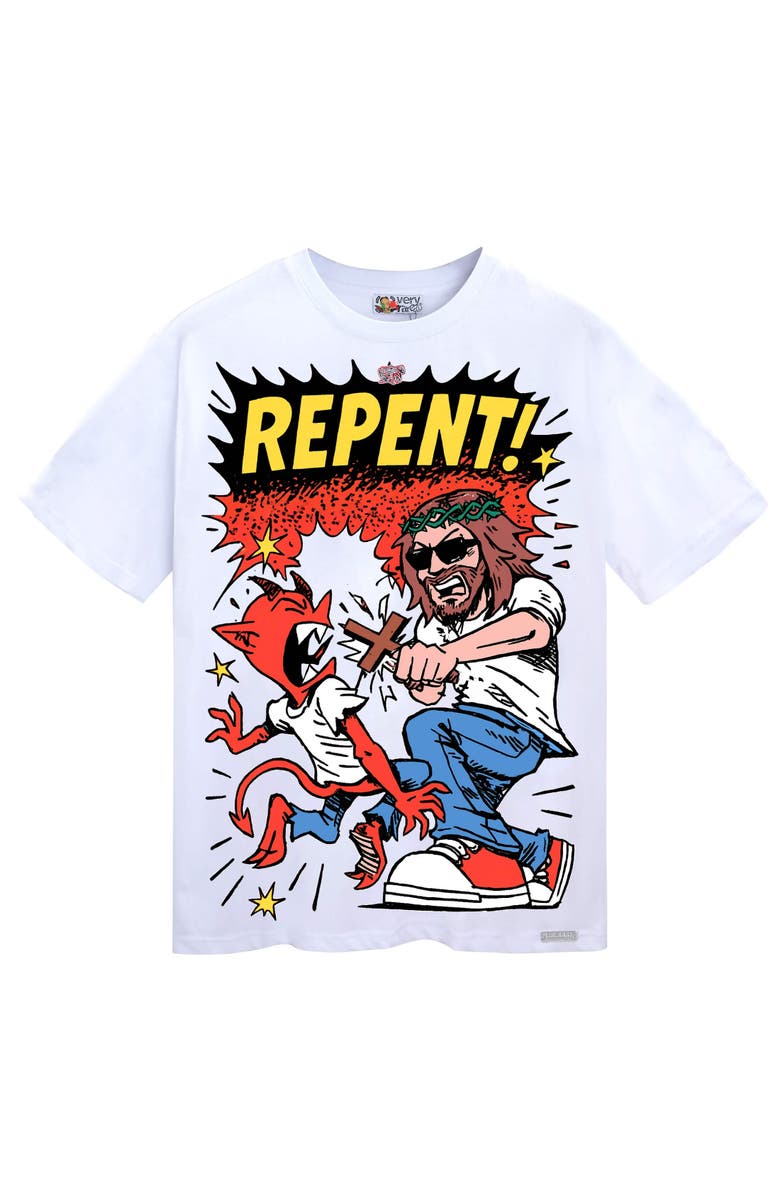 VERYRARE Jesus Repent Tee, Main, color, White