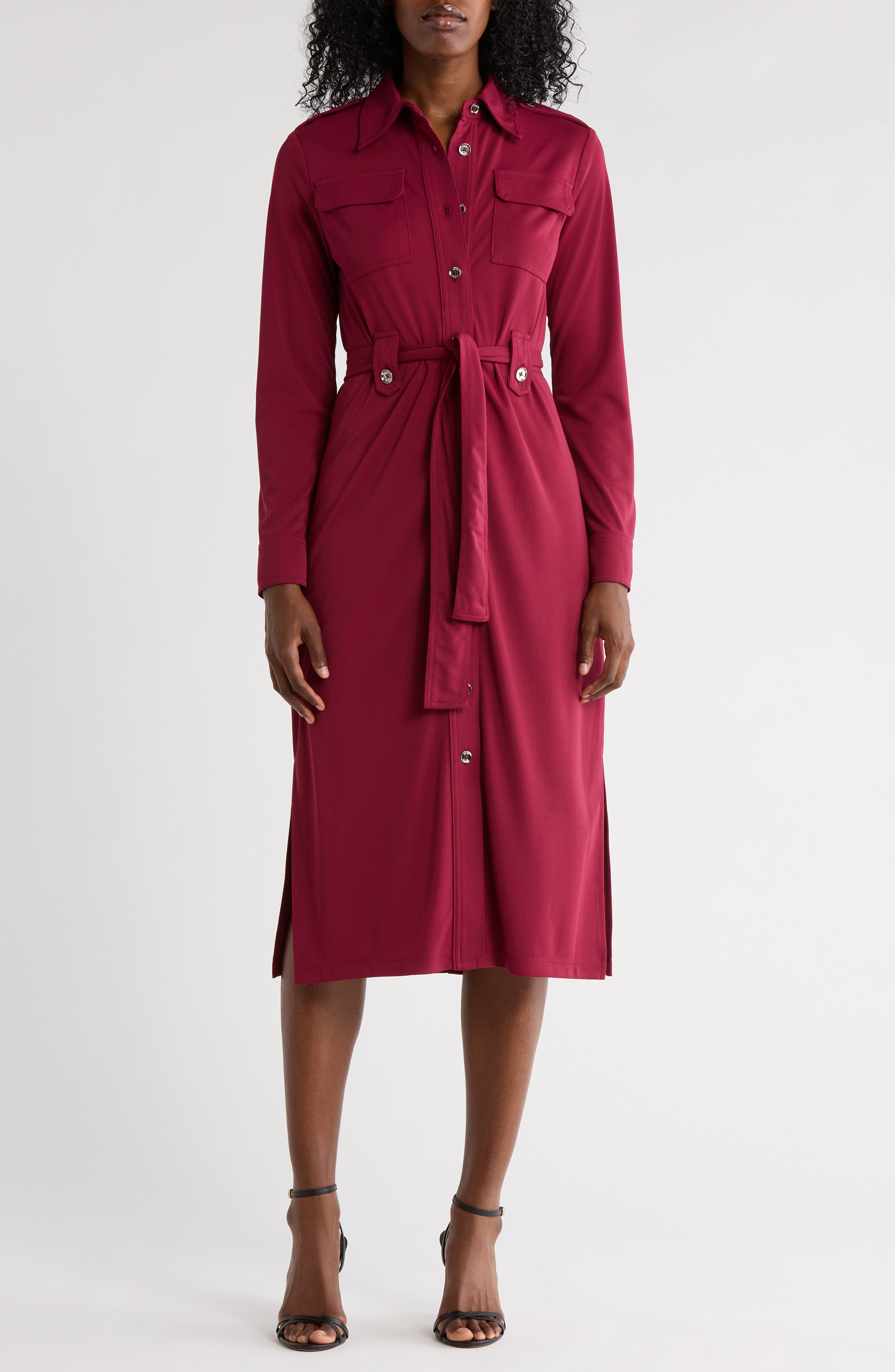 DKNY Long Sleeve Shirtdress