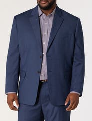 Oak Hill by DXL Big & Tall Jacket Relaxer Herringbone Pinstripe Suit Jacket