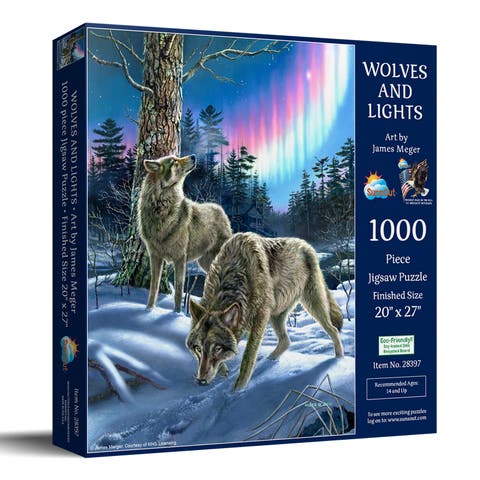 Wolves and Lights 1000 piece Jigsaw Puzzle for Adults