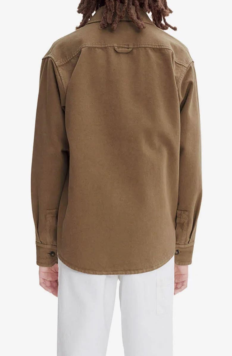 A.P.C. Basile Brodee Twill Button-Up Shirt, Alternate, color, Frosted Chestnut Brown