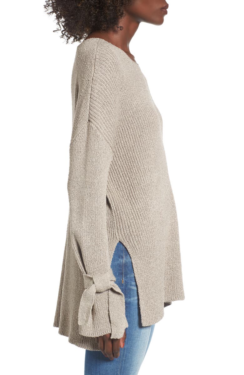 All in Favor Tie Sleeve Sweater, Alternate, color, 