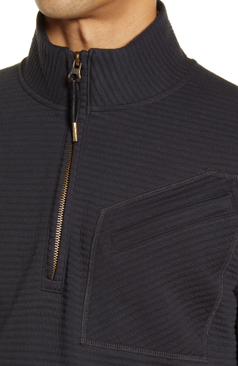Billy Reid Double Knit Half-Zip Pullover, Alternate, color, Dark Navy