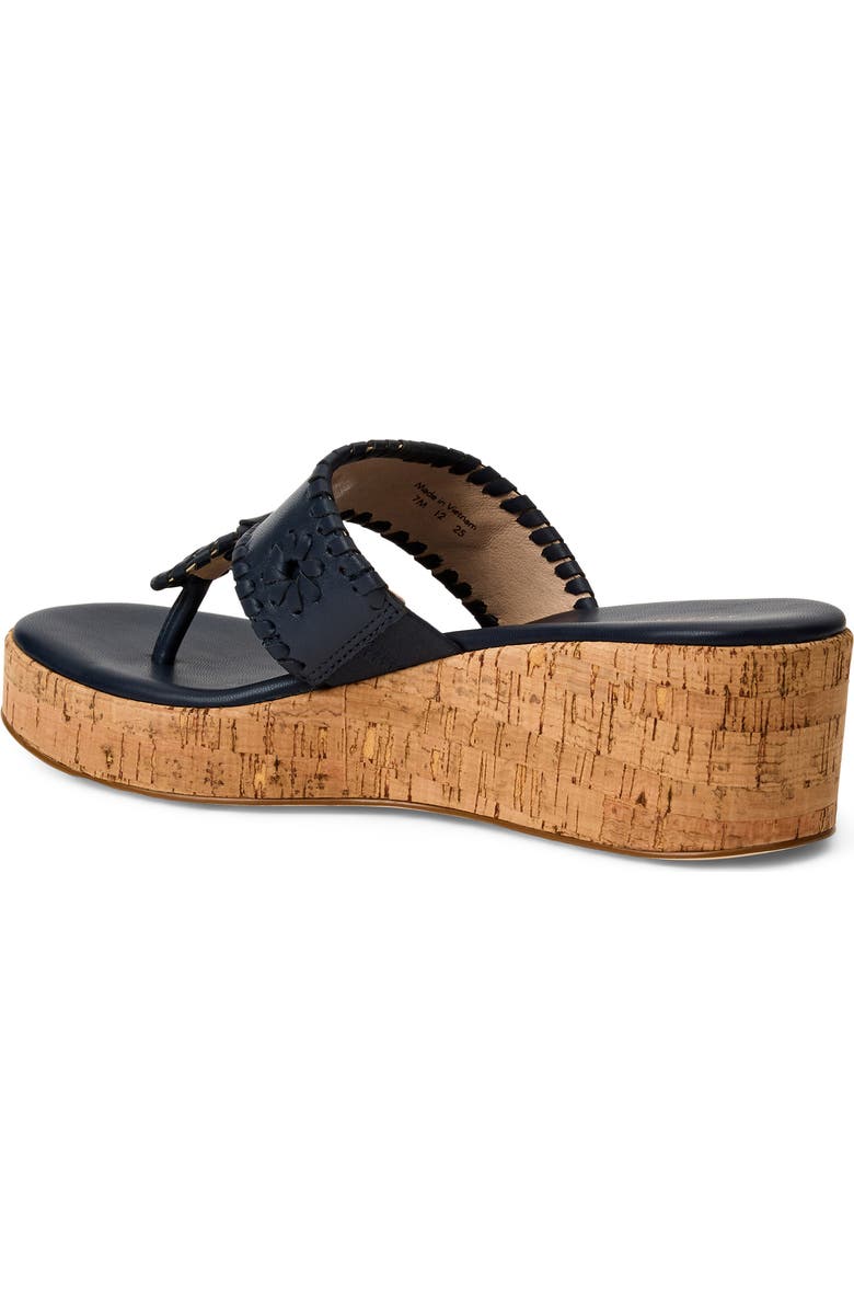 Jack Rogers Jacks High Wedge Sandal, Alternate, color, Midnite