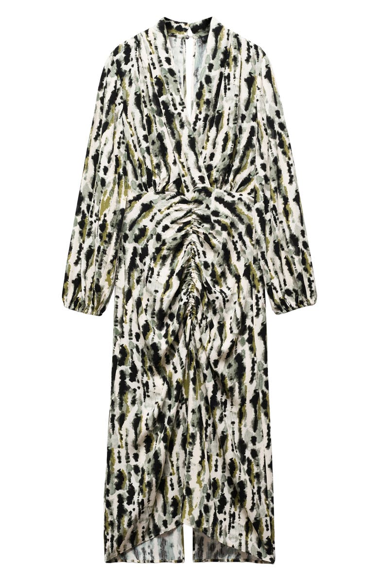 MANGO Leonor Print Long Sleeve Midi Dress, Alternate, color, 