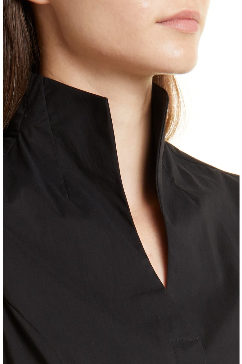 Sleeveless Stand Collar Blouse, Alternate, color, BLACK