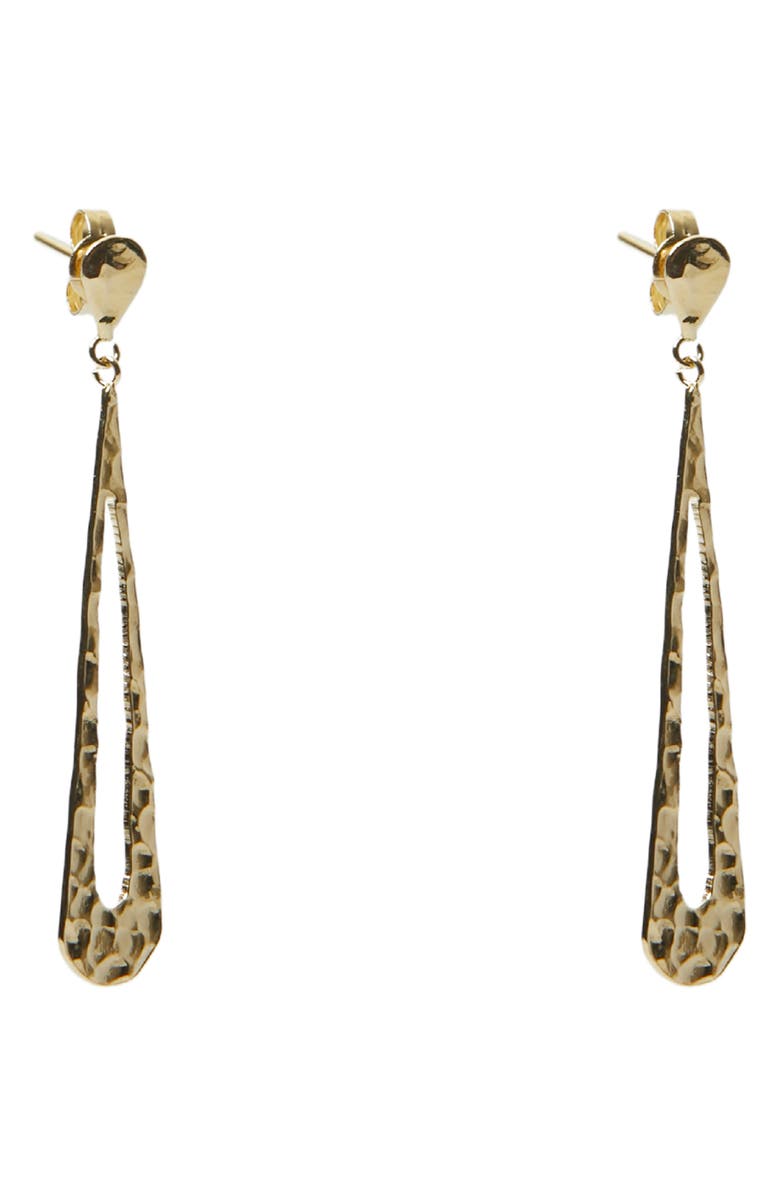 Argento Vivo Sterling Silver Hammered Teardrop Earrings, Main, color,
