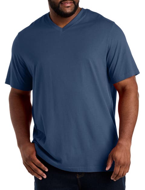 Big & Tall Moisture-Wicking Jersey V-Neck T-Shirt