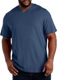 Harbor Bay by DXL Big & Tall Moisture-Wicking Jersey V-Neck T-Shirt