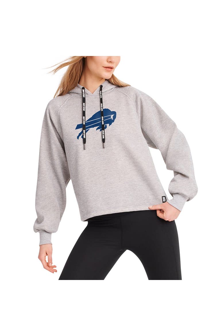 Women's DKNY Sport Heather Gray Buffalo Bills Debbie Dolman Raglan Pullover Hoodie, Main, color, Heather Gray