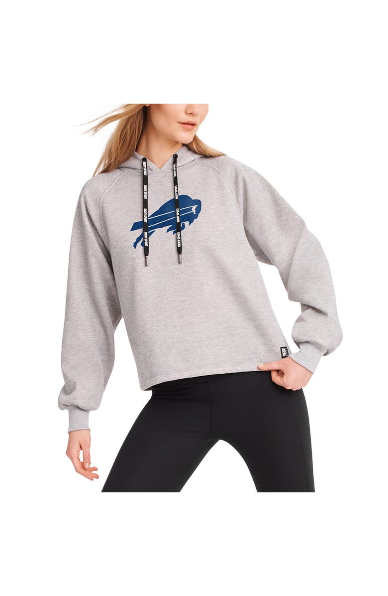 DKNY SPORT Women's DKNY Sport Heather Gray Buffalo Bills Debbie Dolman Raglan Pullover Hoodie, Main, color, Heather Gray