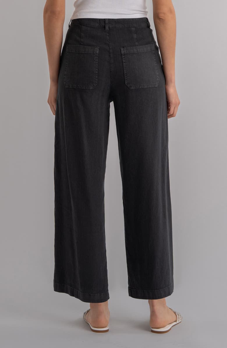 KUT from the Kloth Topaz High Waist Crop Wide Leg Linen Blend Pants, Alternate, color, 