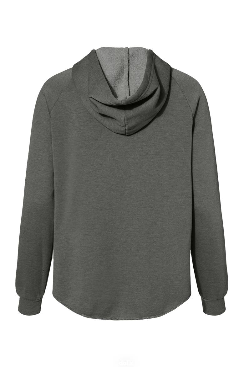Bow Fleece Zip Hoodie, Alternate, color, Shadow
