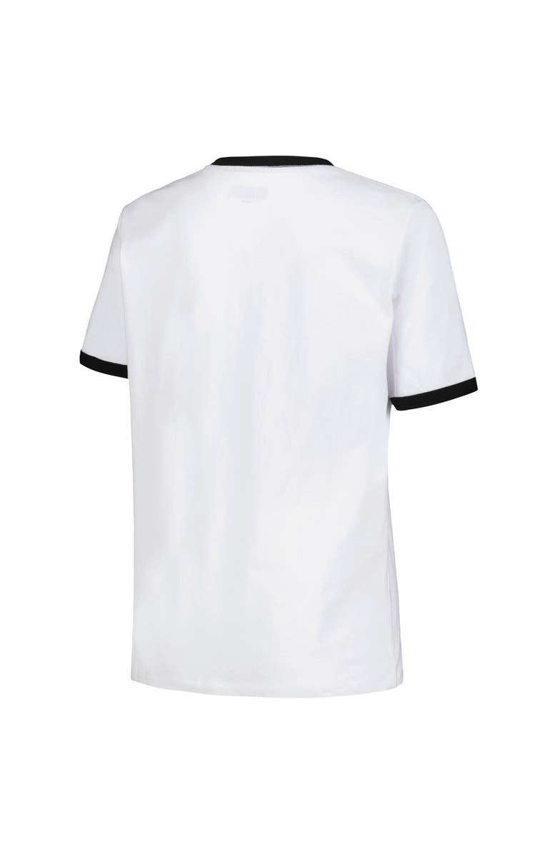 5TH AND OCEAN BY NEW ERA Women's 5th & Ocean by New Era White LAFC Throwback Ringer T-Shirt, Alternate, color, White