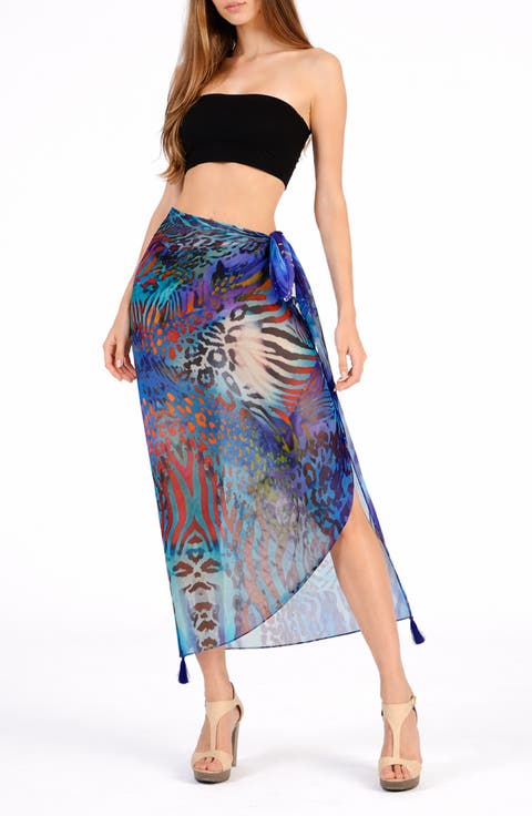 Animal Print Long Sarong