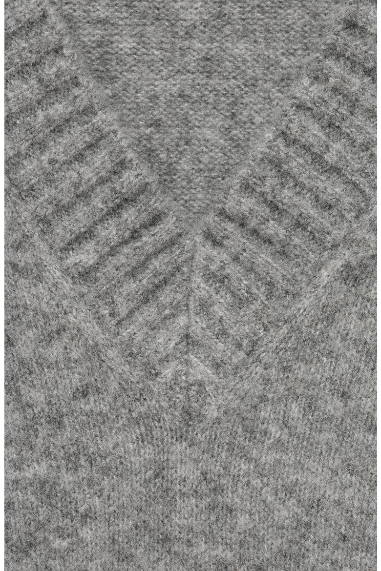 Oversize V-Neck Sweater, Alternate, color, GREY
