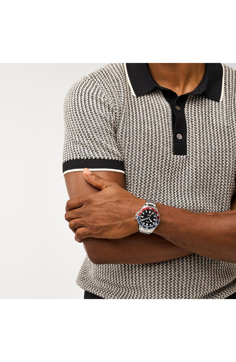 Fossil Dalton Three-Hand Bracelet Watch, 42mm, Alternate, color, Silver