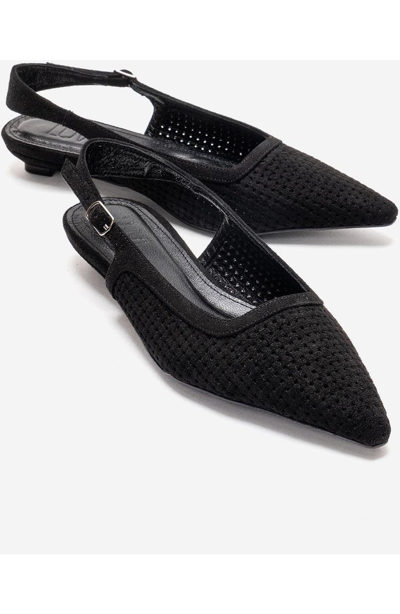 Prologue Shoes Aviva Slingback Pointed Toe Pump, Main, color, Black Suede