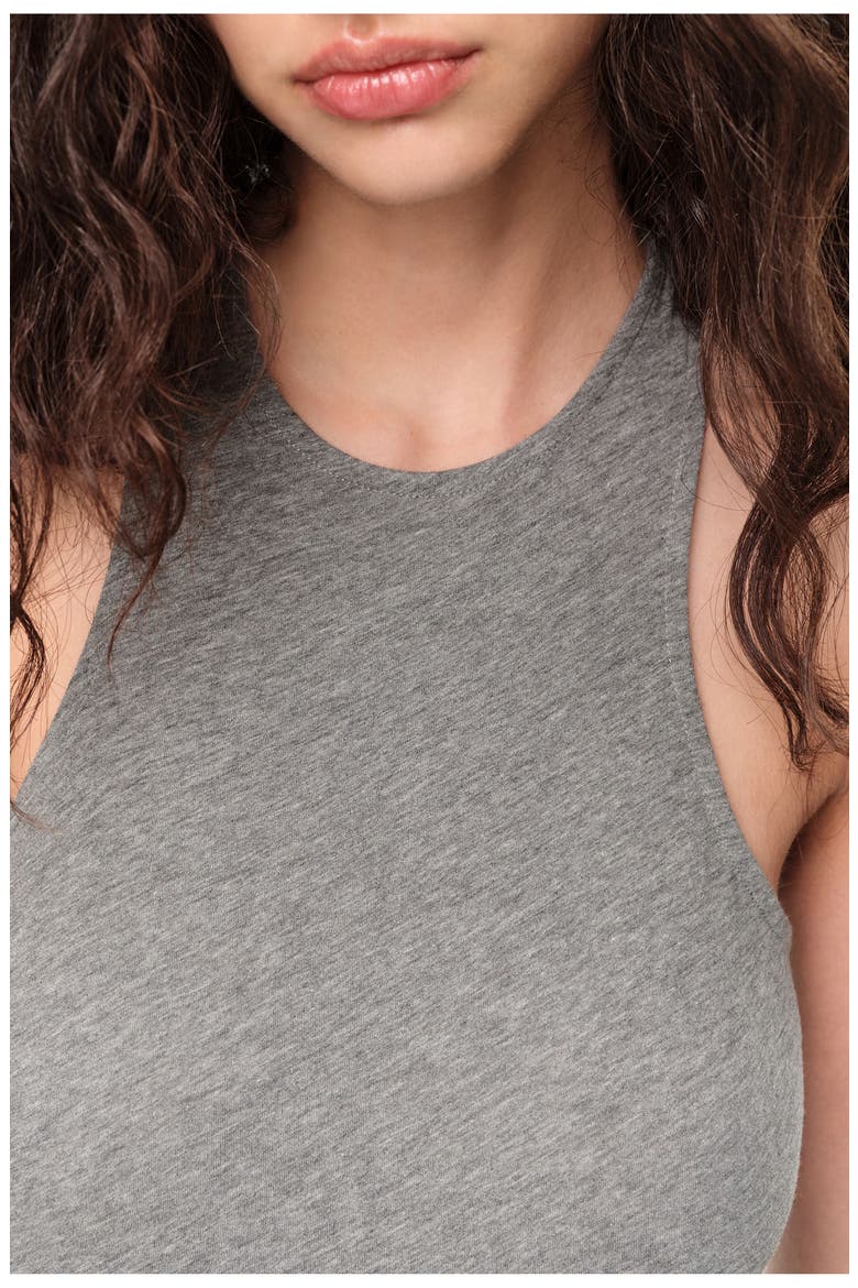 Sleeveless Midi A Line Dress, Alternate, color, MELANGE GREY