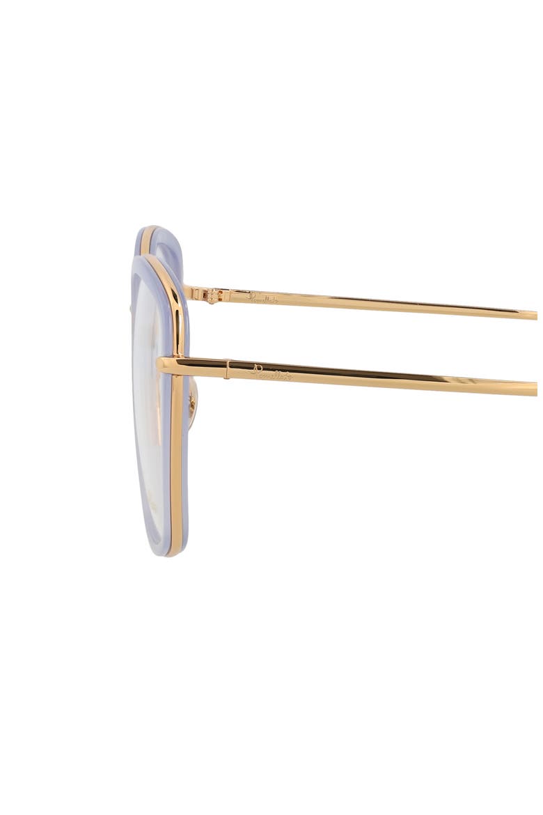 53mm Square Optical Glasses, Alternate, color, BLUE/ GOLD