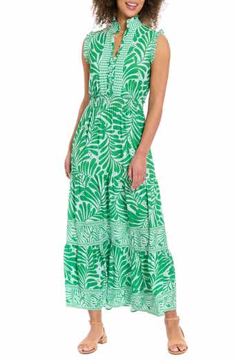 London Times Ruffle Tiered Maxi Dress