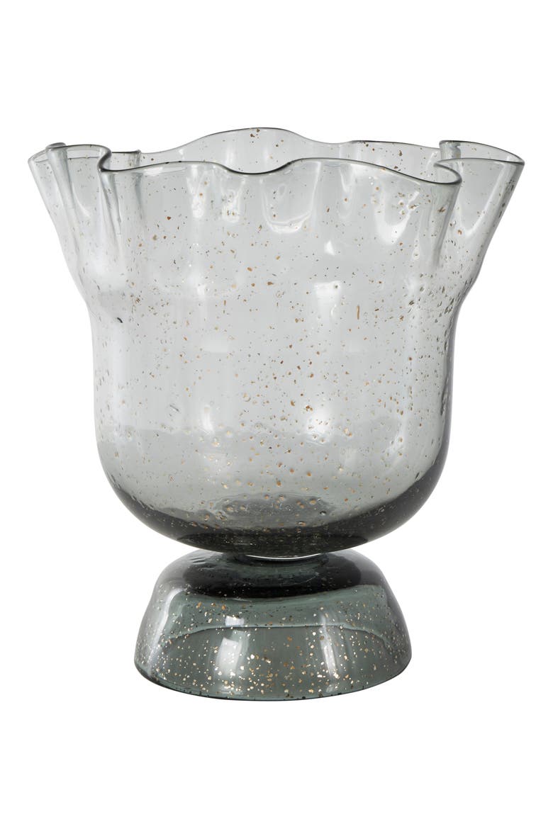 Speckled Glass Vase, Alternate, color, BLACK