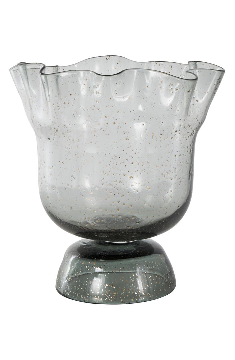 VIVIAN LUNE HOME Speckled Glass Vase, Alternate, color, Black