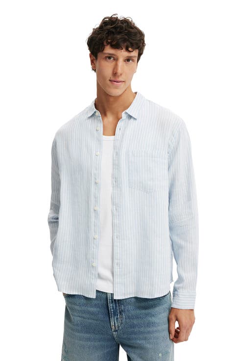 Men's Relaxed Linen Long Sleeve Shirt
