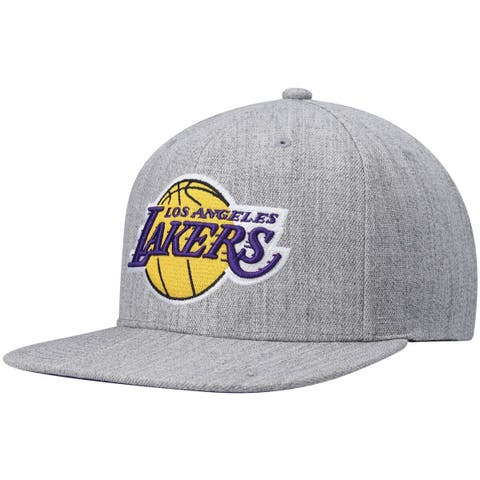 Men's Mitchell & Ness Heathered Gray Los Angeles Lakers 2.0 Snapback Hat